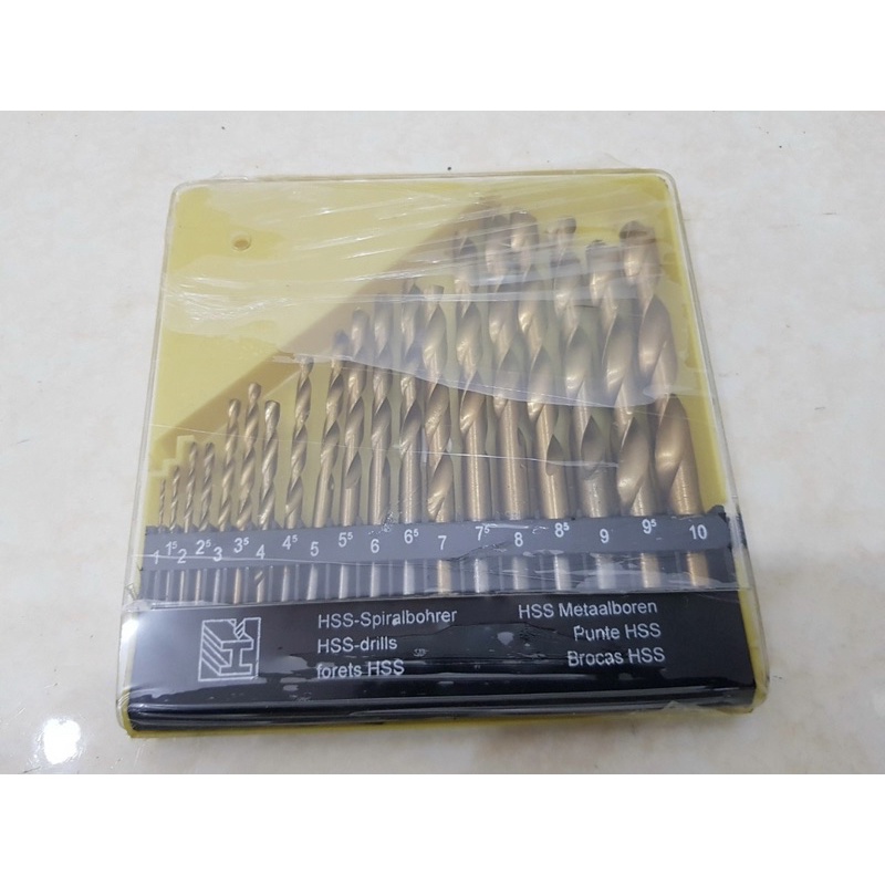 Bộ Mũi Khoan Sắt Thép Gỗ Đa Năng Vàng-Đen Cao Cấp, Có thể khoan gỗ, sắt thép, thủy tinh, gốm sứ, gạch men, tường bê tông