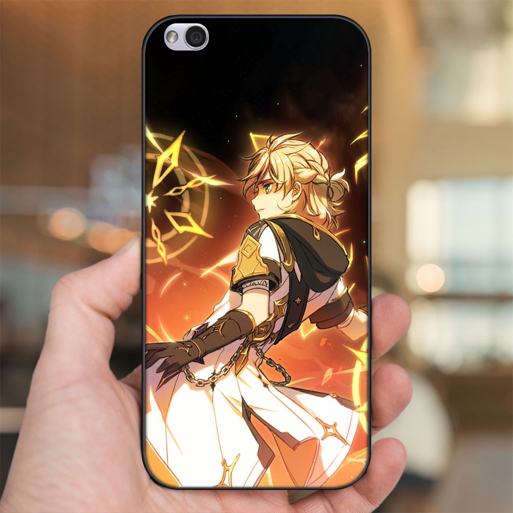 Ốp lưng Xiaomi Redmi 5A viền đen in hình Albedo Genshin Impact