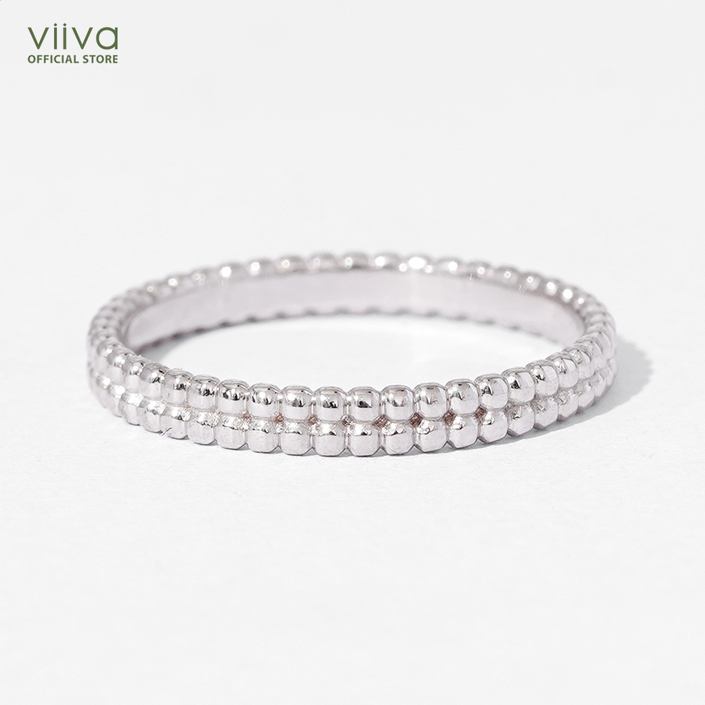 Nhẫn Bạc 925 Duo Beaded Stacker Ring