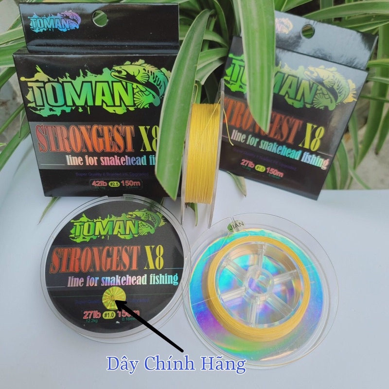 Dù câu lure Toman siêu khoẻ không co dãn chuyên săn hàng