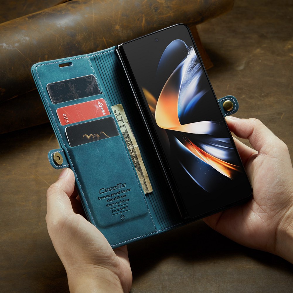 Ốp Điện Thoại Silicone Da PU Caseme Chính Hãng Kiểu Ví Lật Có Ngăn Đựng Thẻ Cho Samsung Galaxy Z Fold 4 5G Z Fold4 5G