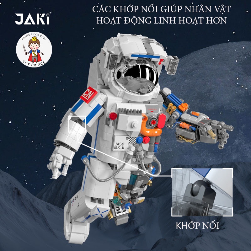 ĐỒ CHƠI LẮP RÁP LEGO NHÂN VẬT PHI HÀNH GIA  ASTRONAUT THÁM HIỂM VŨ TRỤ JK9106 VỚI 800+ PCS