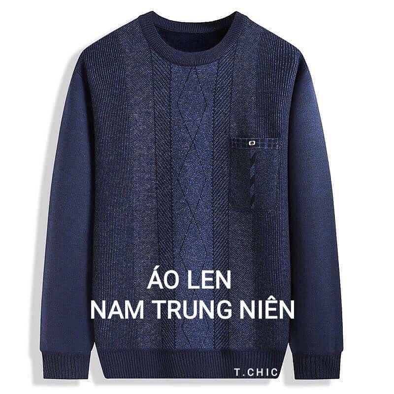 Áo len cho bố nam trung niên loại 1 đẹp dày dặn mềm mịn hàng quảng châu quà tặng cho bố tặng ông lớn tuổi mặc mùa đông