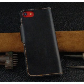 Bao Da Iphone 7/8 Dạng Ví Da Bò Thật may thủ công