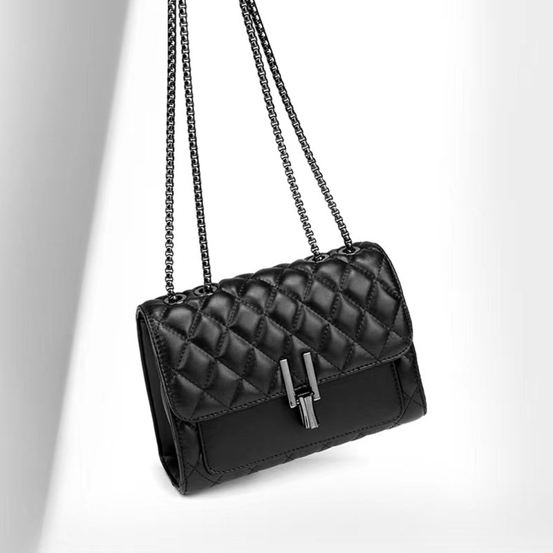 IELGY Túi Đeo Chéo Dây Xích Hình Thoi Thời Trang Cho Nữ