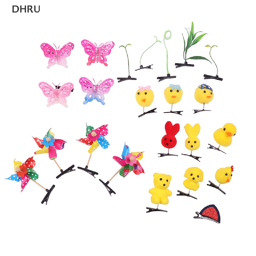 Dh Kẹp Tóc Lò Xo Hình Chú Vịt Vàng Xinh Xắn Cho Bé Gái