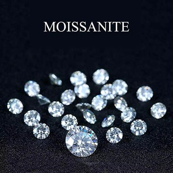 Moissanite tròn 7.0 7.2 mm giấy kiểm định quốc tế, có mã số cạnh đầy đủ, kim cương nhân tạo