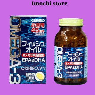Dầu cá omega 3 orihiro [nội địa nhật bản fish oil nhật bản hộp 180 viên