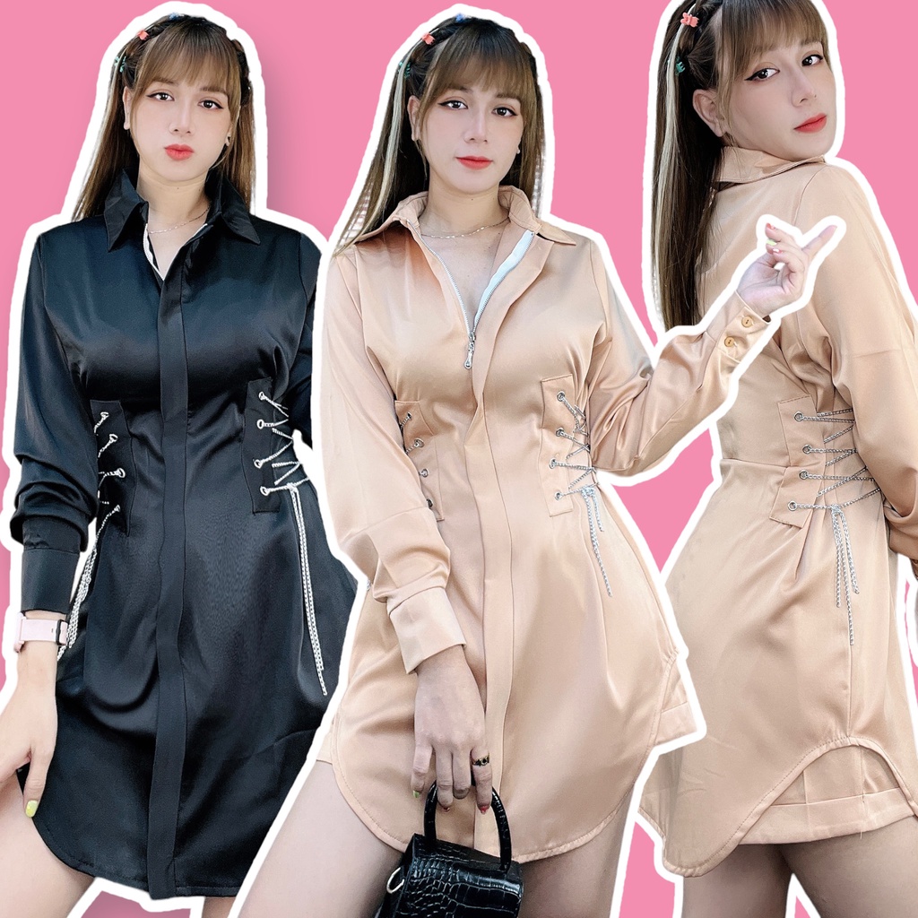 SV006 - Sét Somi Lụa Cao Cấp Quần Đùi DAY XÍCH sang chảnh Hàn Quốc thời trang