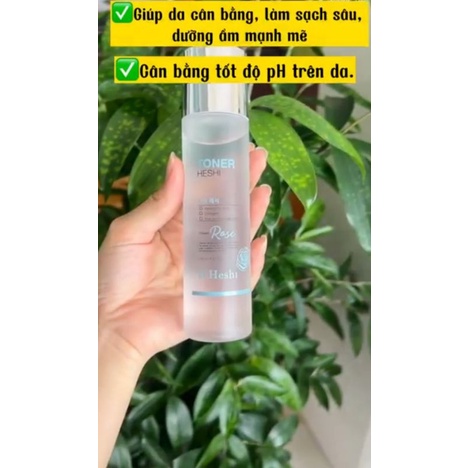 Toner Heshi làm sạch sâu và cấp ẩm cho da/ Nước Hoa hồng Heshi