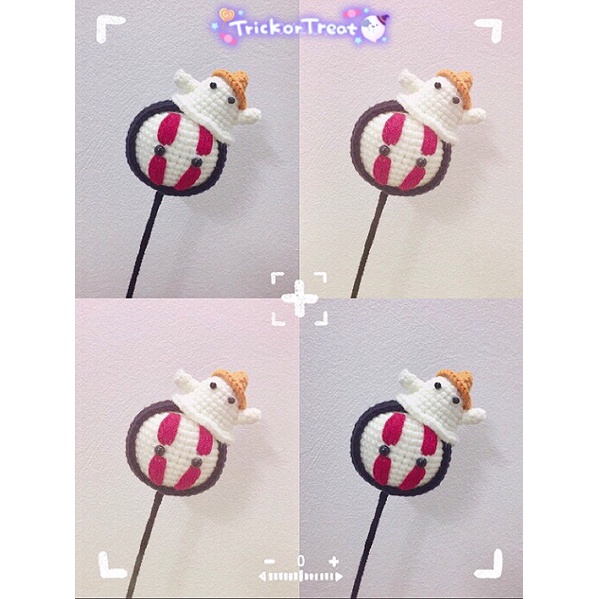 Móc khóa vô diện Halloween bằng len handmade