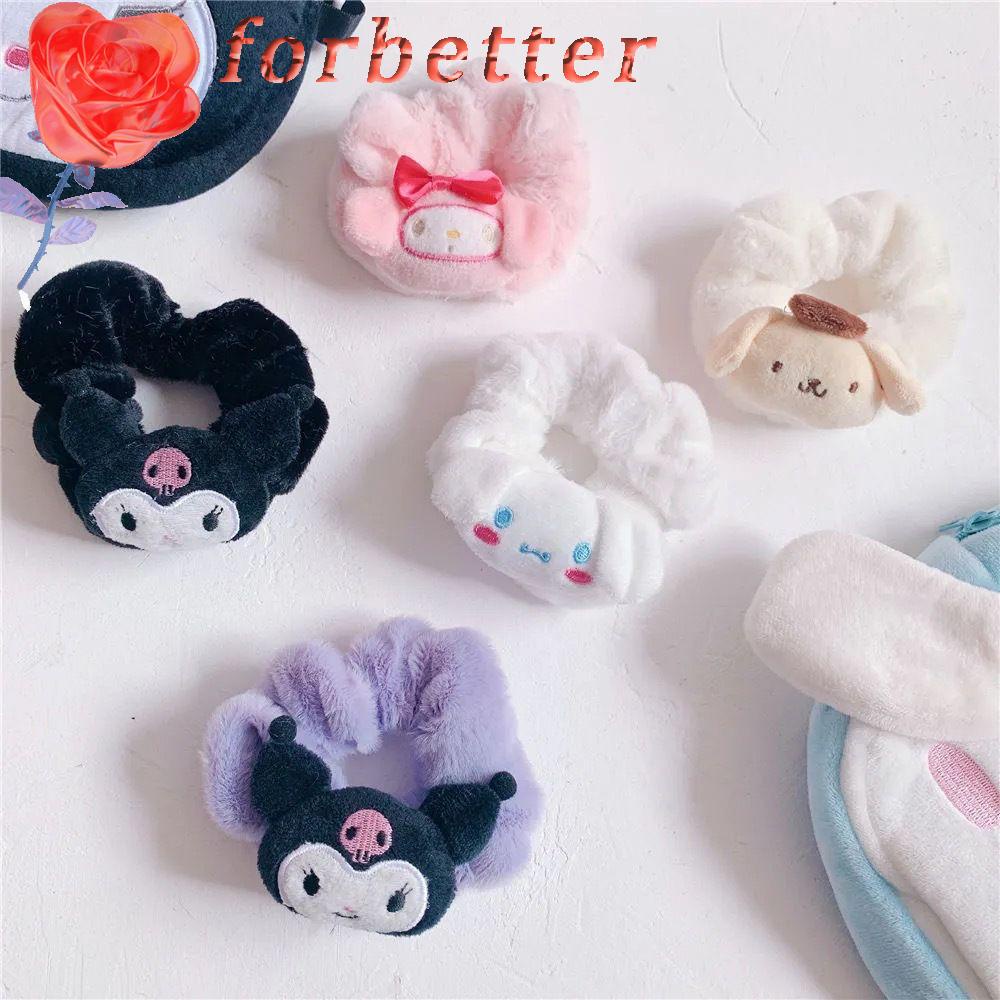 Dây cột tóc vải co giãn hình tai cún hoạt hình nhiều màu tùy chọn thời trang Hàn Quốc cho nữ