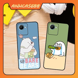 Ốp Lưng Điện Thoại UV/Dẻo Đen Có Bảo Vệ Cam Cho Realme C30/C30s In Hình Gấu, Chó Cute - CASE88