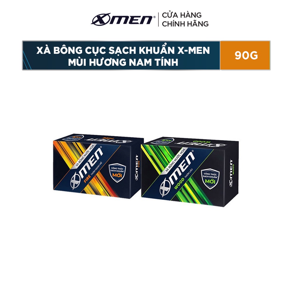 Xà bông cục Xmen 90g - 2 mùi hương nam tính cùng công thức sạch khuẩn