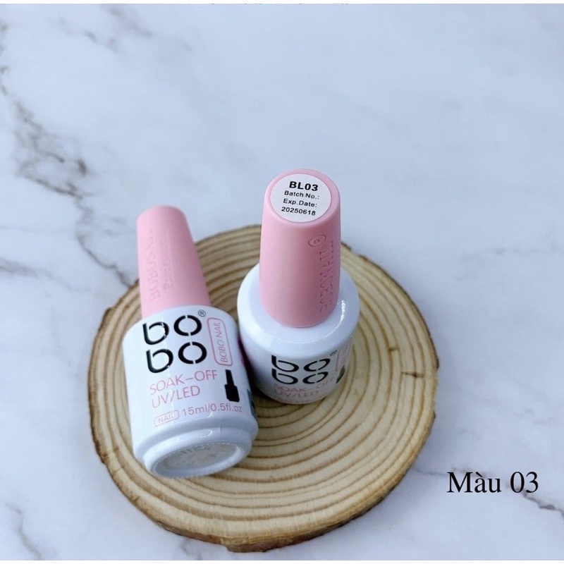 Sơn gel thạch BoBo chất đậm đặc, bám móng, lên màu chuẩn 15ml(lẻ chai) Set 30 chai  - Phụ kiện đồ nail HSM