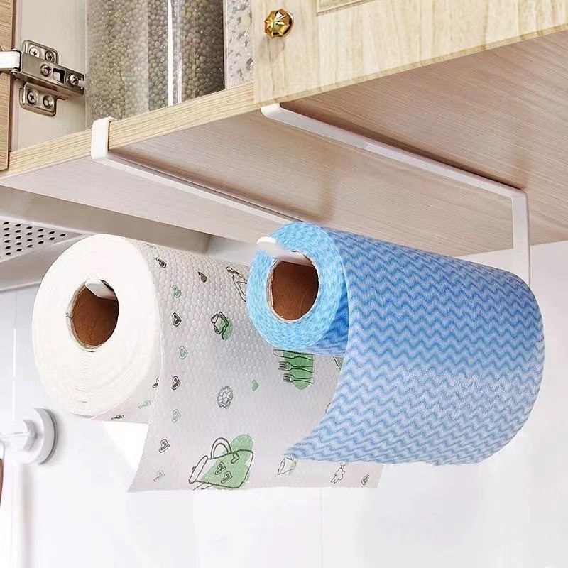 Giá Đỡ Cuộn Khăn Giấy Bằng Kim Loại Đa Năng Tiện Dụng Cho Phòng Tắm / Nhà Bếp