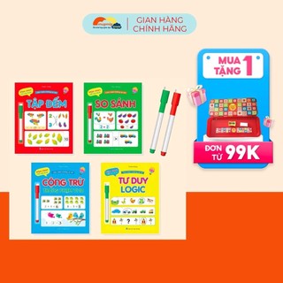 Sách - Bộ Vở viết xóa được - Làm toán không sợ sai - Wipe Clean -