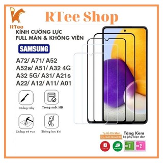 Kính cường lực samsung A52 A72 A51 A71 A52s 5G A32 4G A31 A22 A12 A01 A11-Full màn hình và Trong suốt