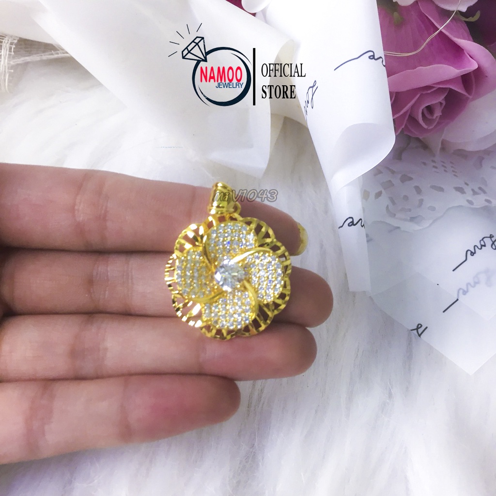 Dây Chuyền Mạ Vàng Nữ Bản Hoa Lớn V1043 Thiế kế 3D cực đẹp