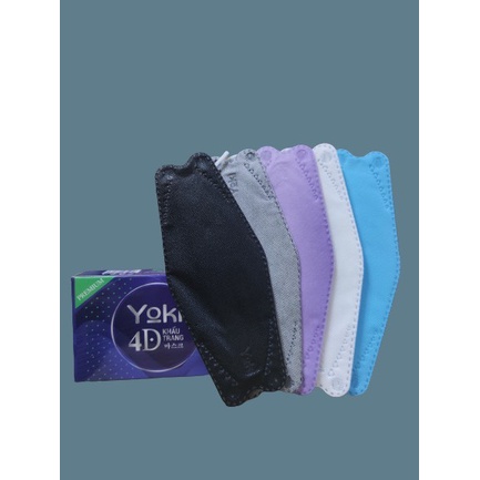 Sỉ Khẩu trang 4D YOKI Premium kháng khuẩn /50 hộp/ 1 hộp 10 cái