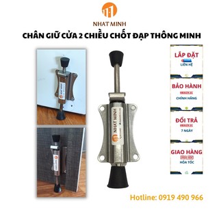 Set 2 Chân Giữ Cửa 2 Chiều Inox 304 Chân Chống Giữ Cửa Chốt Đạp Thông Minh Chống Gió Đập Cửa Bảo Hành 3 Năm