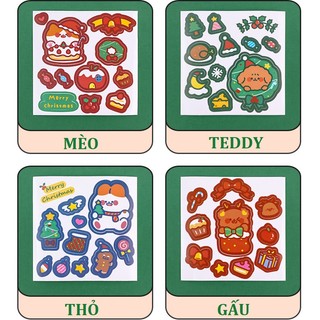 [Sỉ 1k] Tấm Sticker Giáng Sinh 10x10cm