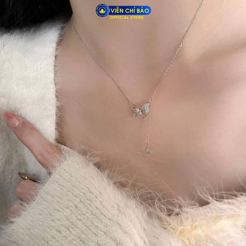 Dây chuyền bạc nữ butterfly NEW chất liệu bạc 925 thời trang phụ kiện trang sức Viễn Chí Bảo D000417