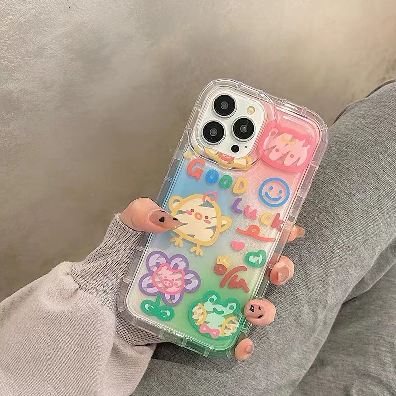Ốp Điện Thoại Silicon Mềm Họa Tiết Dễ Thương Cho IPhone 11 12 13 14 Pro Max XR X 7 8 Plus XS Max 6 6S SE 2020