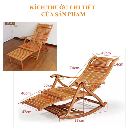 Ghế Tre Thư Giãn-Ghế Tre Gấp Gọn Nguyên Liệu 100% Từ Thiên Nhiên An Toàn Thân Thiện
