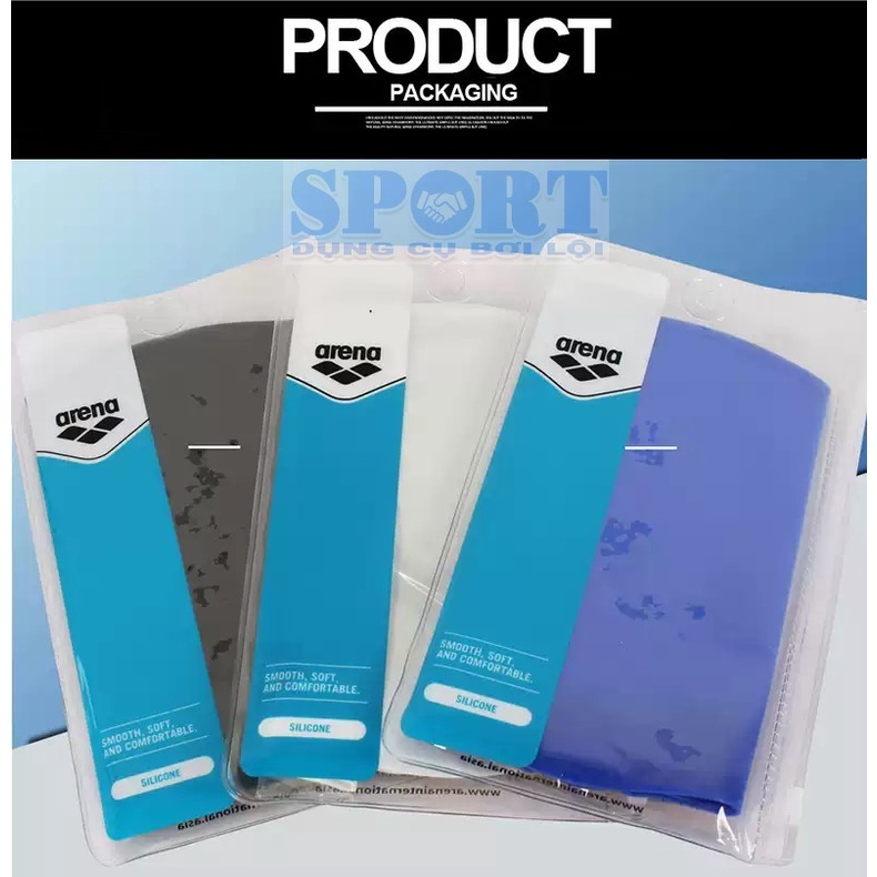 Mũ Bơi Nam Nữ Cao Cấp Arena TRAINING SILICONE CLASSIC, Tóc Dài Cỡ Lớn, Không Thấm Nước Shop-Dung