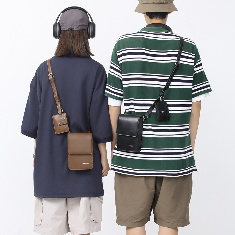 Túi Da Đựng Điện Thoại Đa Năng Có Ngăn Đựng Thẻ Đeo Vai Thời Trang Cho Nam Và Nữ zc220