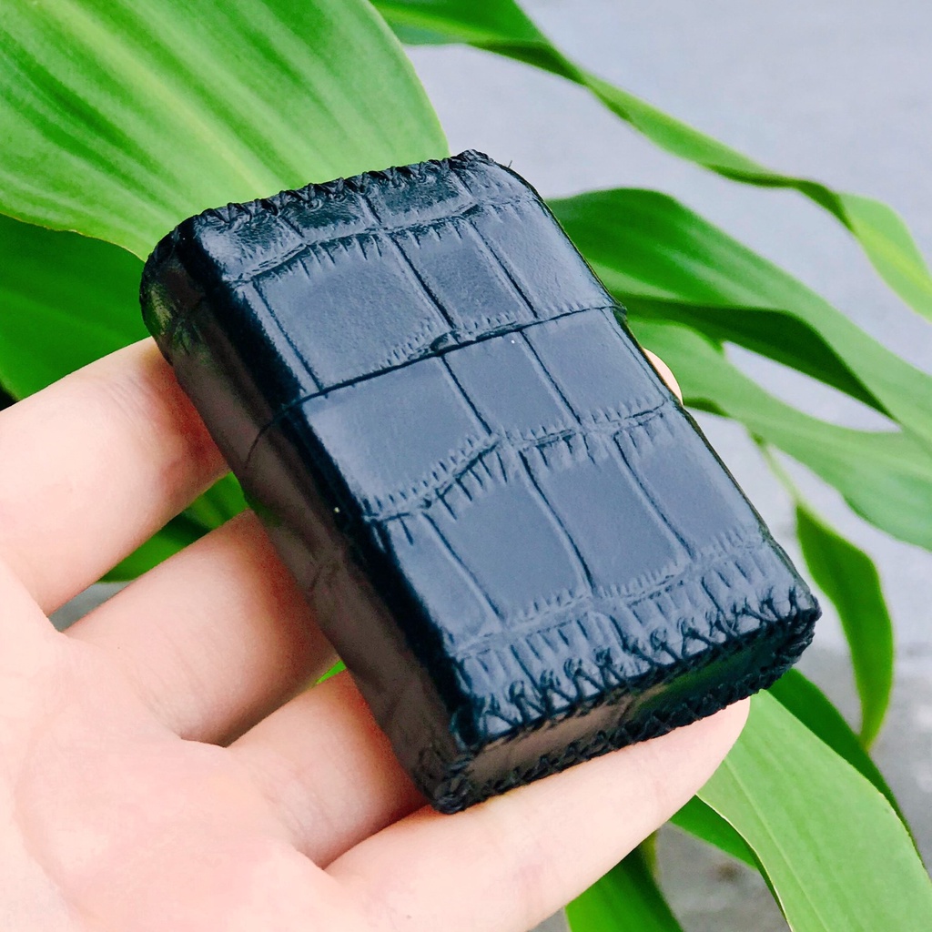 Bao Zippo Da Handmade làm theo yêu cầu da thật bao da bật lửa zippo da bò, nhiều màu, khâu thủ công