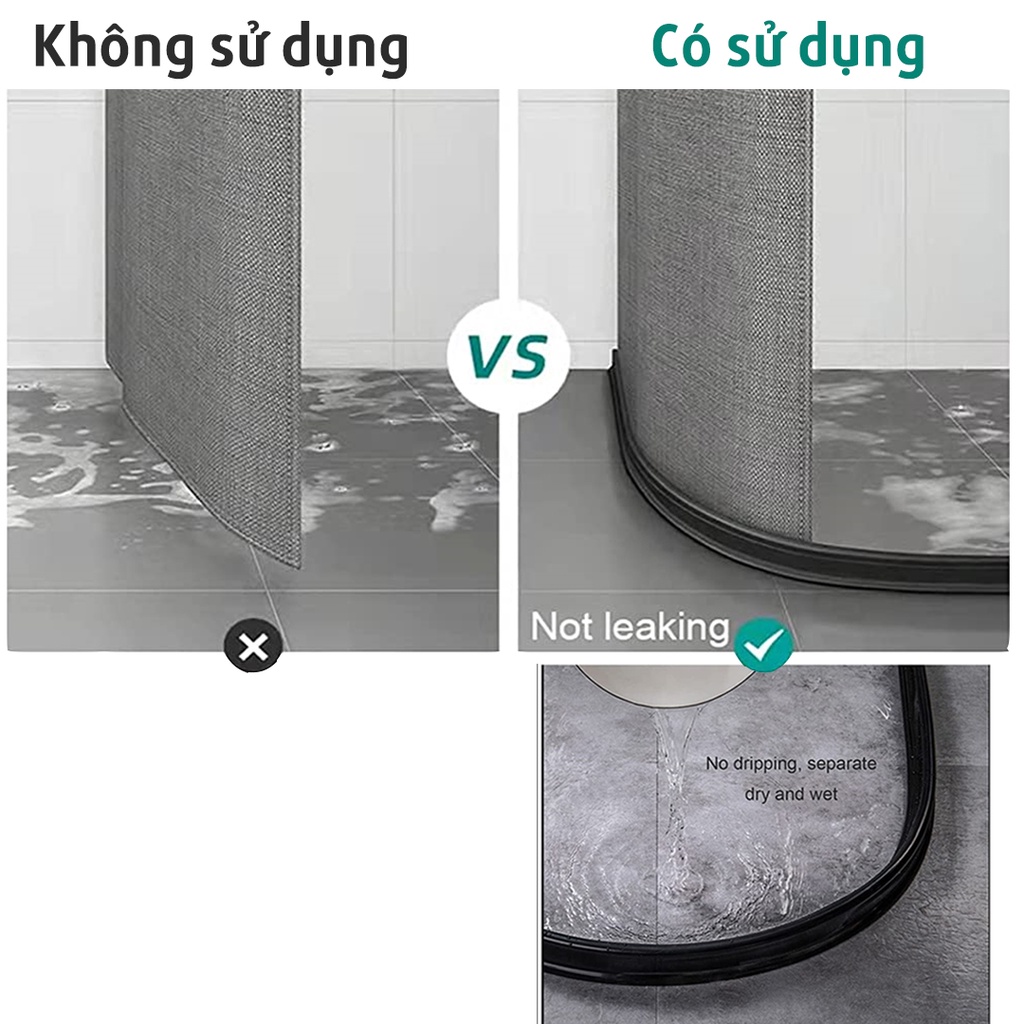 0.2 Mét Thanh Chặn Nước, Dải Ngăn Nước Tràn Nhà Tắm Nhà Bếp Máy Giặt Cao 5-10cm Legaxi