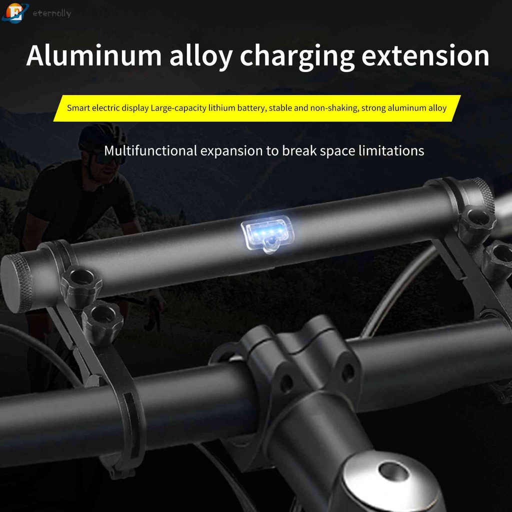 Bộ Thanh Nối Dài Tay Lái Xe Đạp MTB Kèm Đèn Và Giá Đỡ Đôi Mở Rộng
