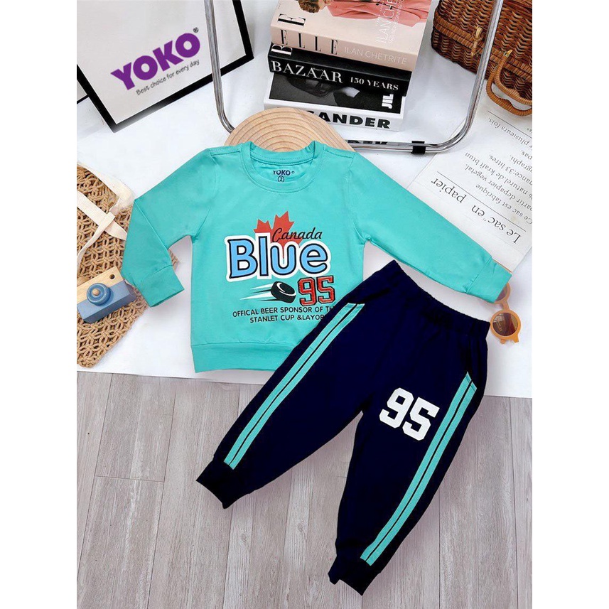 Bộ quần áo dài tay bé trai bé gái YOKO 1-10 tuổi  - 𝐒ó𝐜 𝐁𝐚𝐛𝐲 𝐌𝐎𝐌 𝐀𝐍𝐃 𝐁𝐀𝐁𝐘