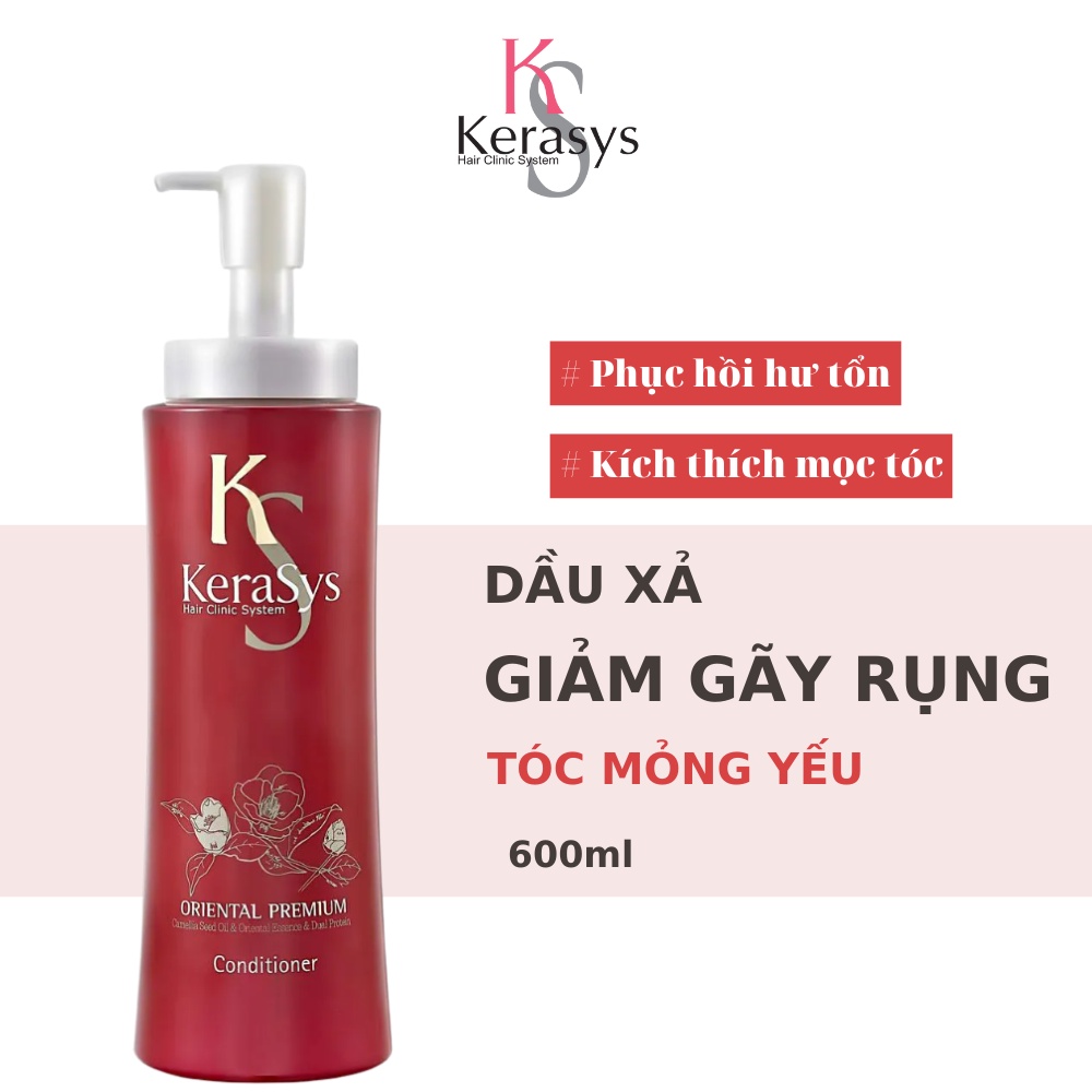 Dầu xả thảo dược Kerasys Oriental Premium Hàn Quốc giảm gãy rụng kích thích mọc tóc 600ml