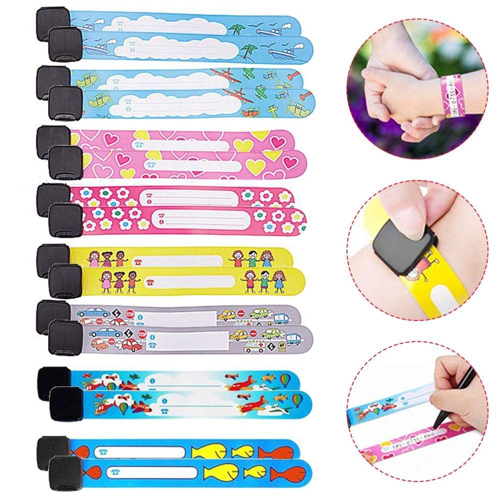 Set 1 / 8 / 12 Dây Đeo Cổ Tay Chống Thất Lạc An Toàn Cho Bé Khi Đi Du Lịch