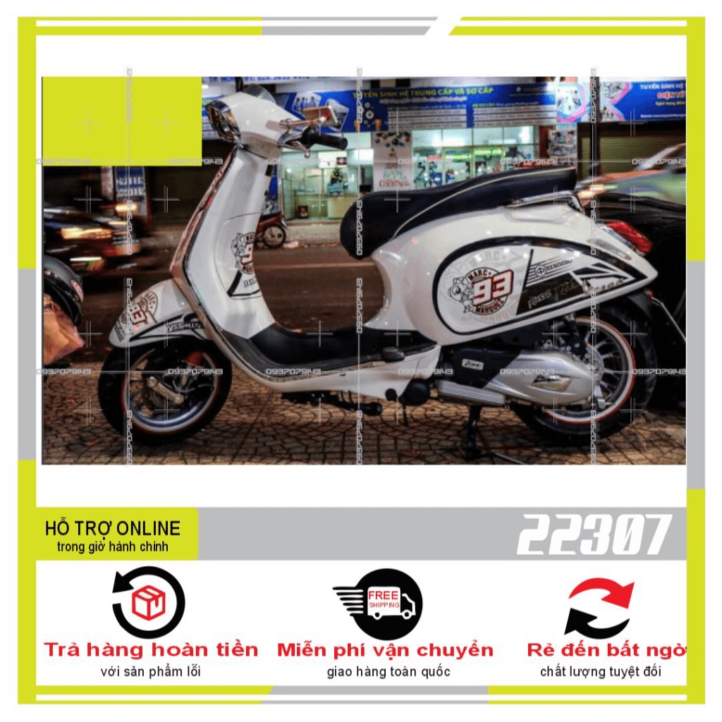 {TPHCM-FREE SHIP] TEM RỜI VESPA REPSOL 22307