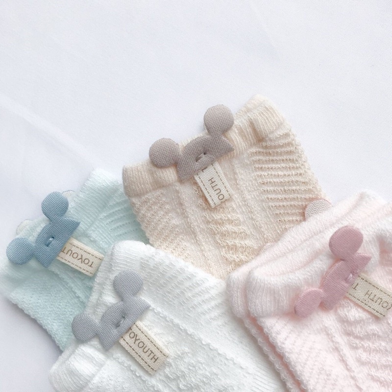 Tất Lưới Cho Bé, Vớ Cho Bé Gái, Bé Trai, Tất Mùa Hè Hình Gấu Hàn Quốc, Thoáng Khí Cho Bé Hoạt Động