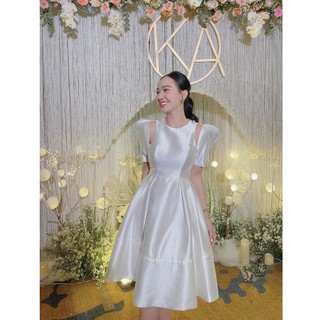Đầm Thiết Kế Dự Tiệc Trơn Dáng Xoè Hàng Cao Cấp V2097 - Melysa