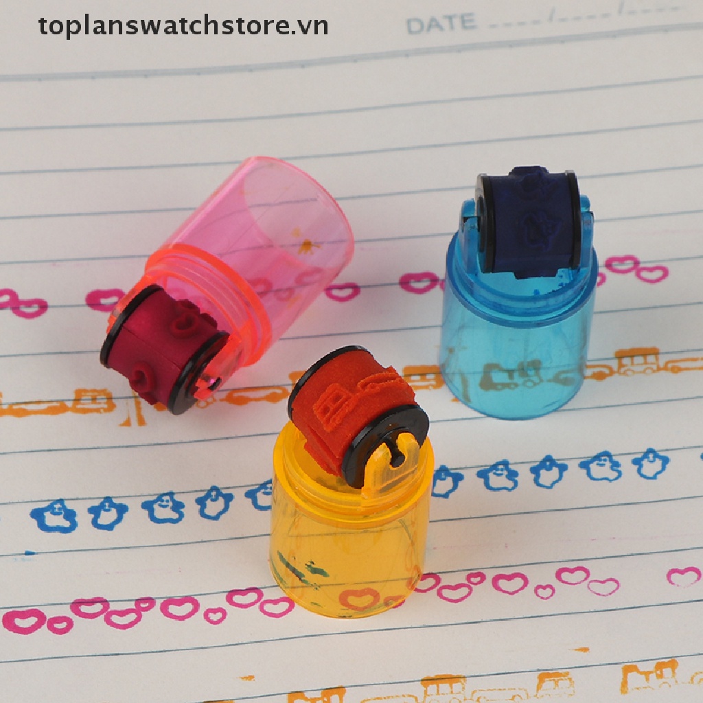 Toplanswatchstore Set 3 Con Dấu Hình Ảnh Đầy Màu Sắc Giáo Dục Sớm Cho Bé diy Vn VN VN