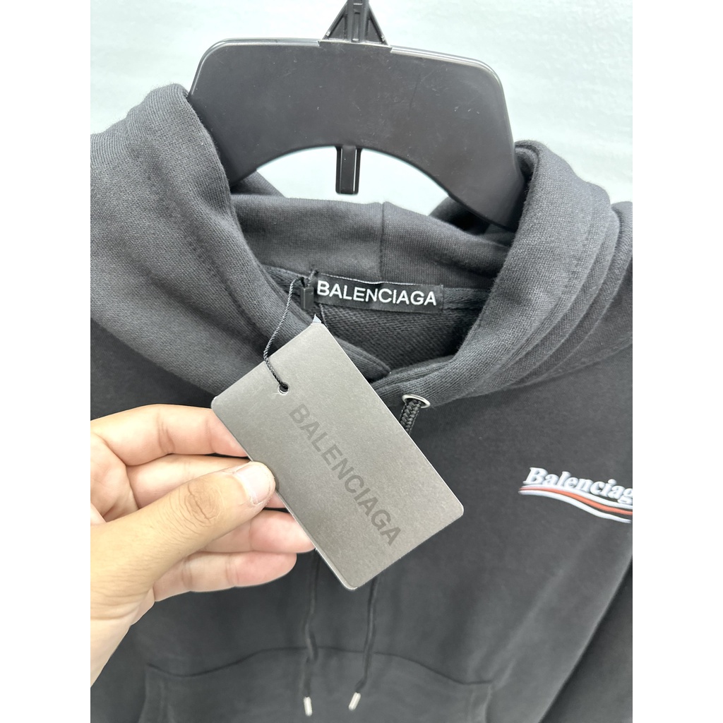 Áo Hoodie Balenciaga nỉ cotton form rộng unisex, Hoodie dáng rộng dài tay, phong cách thể thao đường phố, Repsaigon