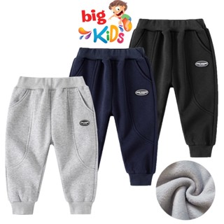 Quần nỉ lót lông bé trai hàn quốc size đại thời trang trẻ em thu đông 3 đến 10 tuổi Bigkids