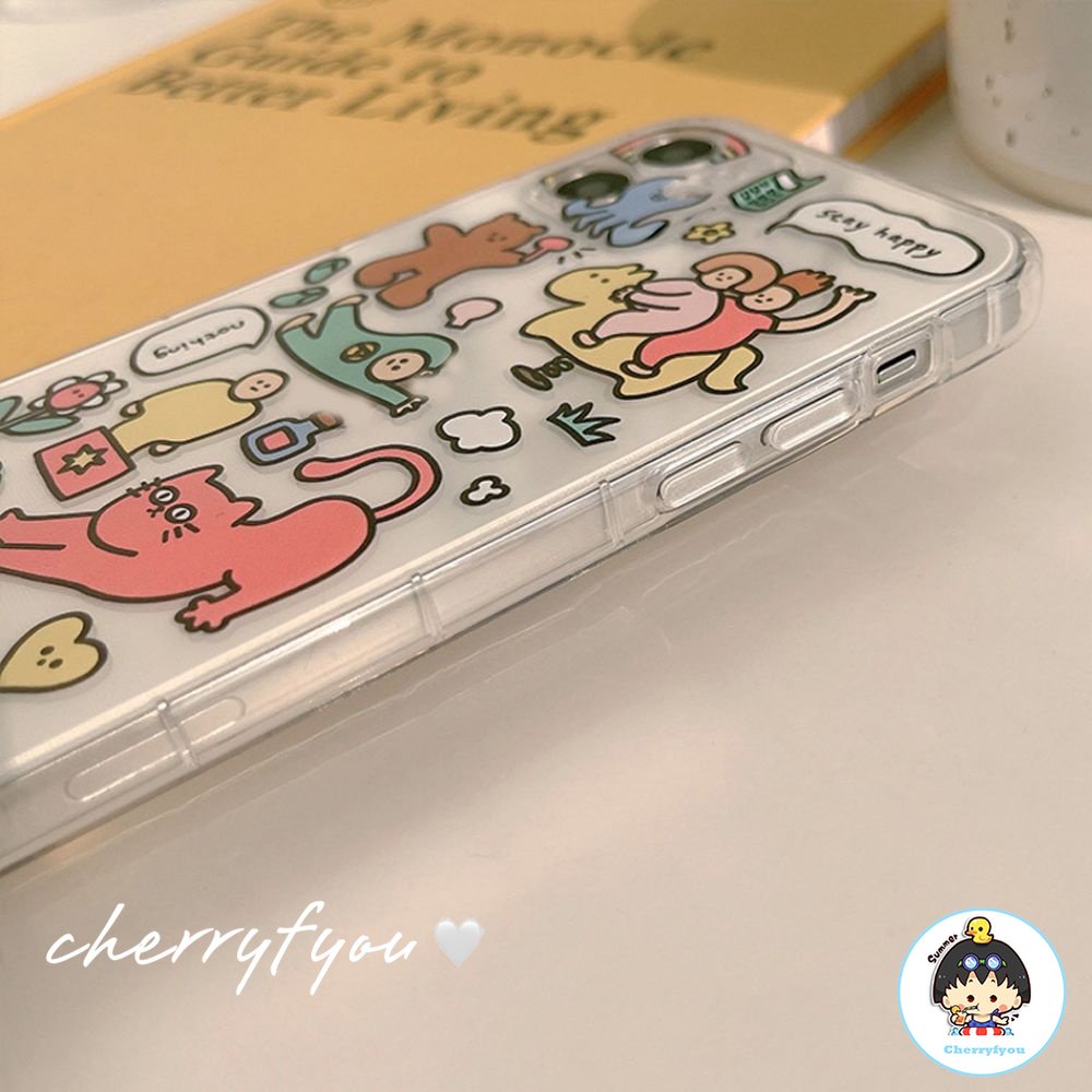 Ốp Điện Thoại TPU Mềm Trong Suốt Họa Tiết Hoạt Hình Dễ Thương Cho IPhone 14 11 13 12 Pro Max X XR 7 8 Plus