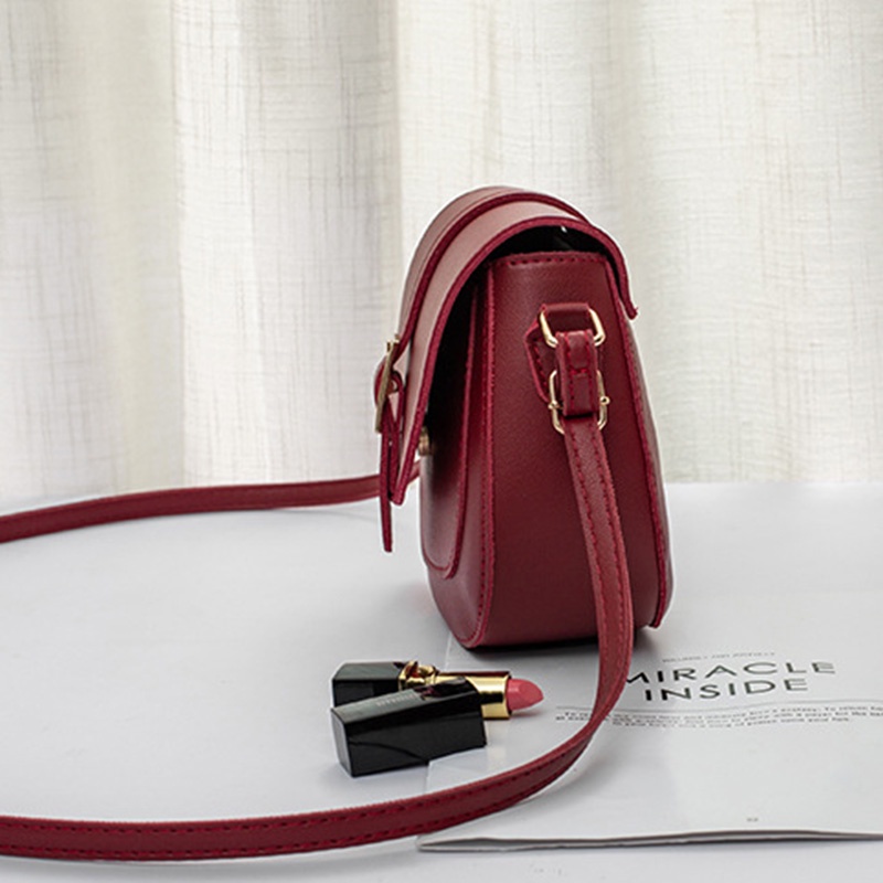 IELGY Túi Đeo Chéo Vai Có Khóa Kiểu Yên Ngựa Thời Trang Hàn Quốc Đơn Giản Dành Cho Bạn Nữ