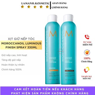 Moroccanoil gôm xịt giữ nếp linh hoạt moroccanoil finish strong, extra strong size: 330ml hàng chính hãng