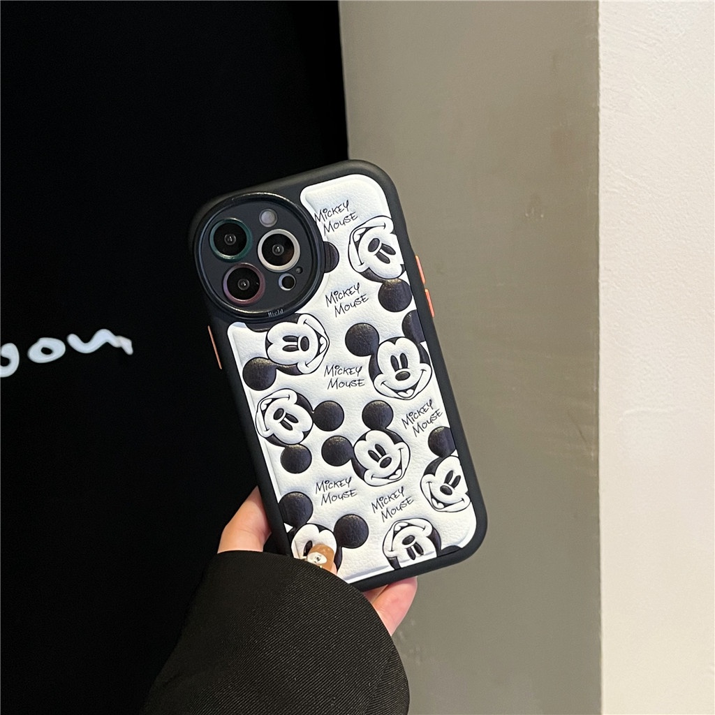 Ốp Điện Thoại Da Viền tpu Dẻo In Họa Tiết Hoạt Hình Góc Tròn Cho iphone 15 pro max 14 pro max 13 pro max 12 pro max