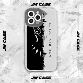 Ốp lưng iphone samsung xiaomi oppo cạnh vuông JMCase Black Panther Marvel Studio