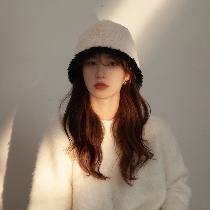 Nón Tai Bèo Phủ Lông Dày Dặn Ấm Áp Dễ Phối Đồ Thời Trang Thu Đông Phong Cách Hàn Quốc Cho Nữ