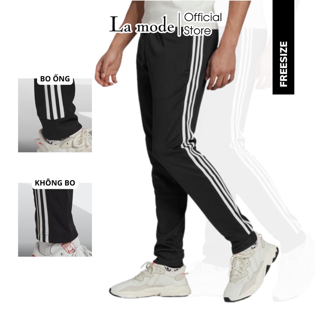 Quần Jogger Thể Thao 3 Sọc Nam Nữ Unisex Chất Thun Nỉ - La mode